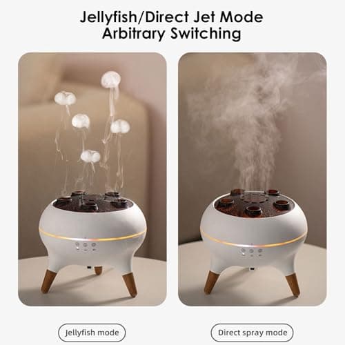 Dynamic Jellyfish Aroma Diffuser Equipped with 7-Color Gradient Ambient Light,Remote Control,Dynamic Sound Pickup and Multiple Mist Humidifier,250ml Capacity,for Home Bedroom Office - Thumbnail 5