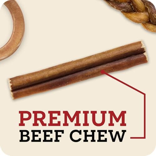 Redbarn Pet Products All Natural 5"-8" Bully Sticks for Small & Large Dogs - Healthy Long Lasting Chews Variety Party Pack - 100% Beef Single Ingredient Low Odor Rawhide Free Dental Treats - 8 oz Bag - Thumbnail 3