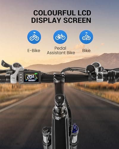 MULTIJOY Electric Bike for Adults,26" E-Bike with 700W Peak Motor 21-Speed,Up to 50 Miles Removable Battery,Front Fork Suspension Dual Disc Brakes,Ebikes for Adults Commute Mountain Beach All Terrain - Thumbnail 5