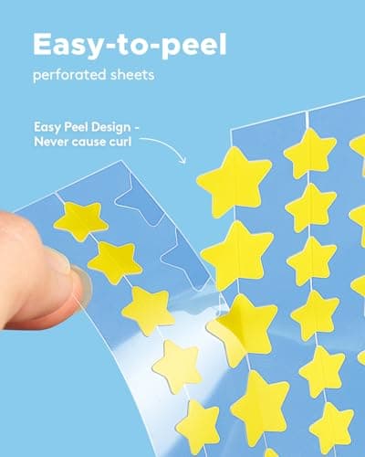 LitBear Acne Patch Pimple Patch, 6 Colors 240 Dots Star Pimple Patches with Tea Tree Oil & Centella Oil, Hydrocolloid Acne Pimple Patches for Face Cute Zit Patches Pimple Stickers Acne Dots - Thumbnail 5