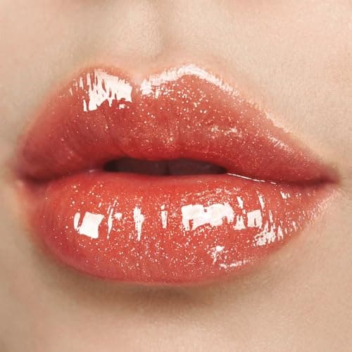 HECI BEAUTY Glitter Gloss Bling Lip Gloss, Hydrating High Shine Lipgloss for Women, Non-Sticky Plumping Lip Oil with Vitamin E, Long Lasting Shimmer Finish for Daily Makeup, Sunset Orange, 0.21 fl oz - Thumbnail 2