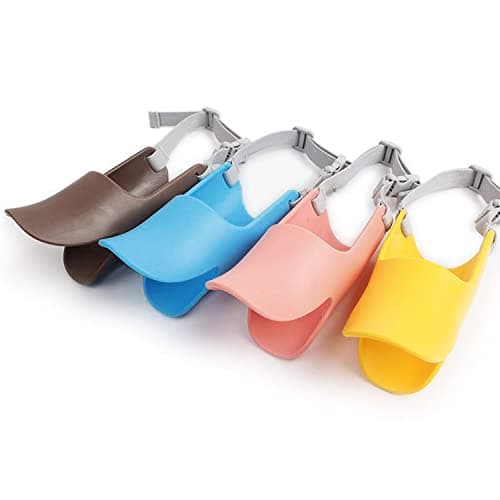 NACOCO Anti Bite Duck Mouth Shape Dog Mouth Covers Anti-Called Muzzle Masks Pet Mouth Set Bite-Proof Silicone Material (Blue, S) - Thumbnail 6