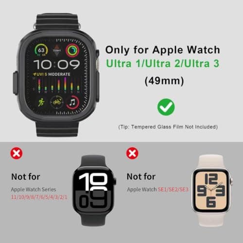 SDOCEBF Aluminum Shockproof Bumper for Apple Watch Ultra 3/2/1 49mm - Thumbnail 6