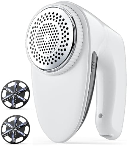 Bymore Fabric Shaver, Sweater Shaver Pill Remove Fuzz, Upgraded Efficient Lint Shaver Remover for Furniture Clothes Couch Cashmere(65mm Mesh, White) - Image 1