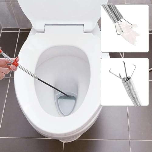 Drain Snake 116 Inch Flexible Claw Grabber Tool with 4 Claws Bendable Hose - Flexible Grabber Claw Pick Up Reacher Tool for Clogged Drains Opener Cleaning - Thumbnail 2