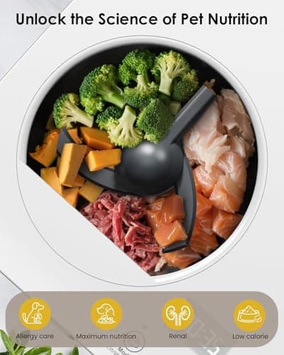 Pet Fresh Meal Maker, Auto 5-in-1 Pet Food Cooker with Chop,Slow Cook, Mix, Self-cleaning and Timer, 2.6 Quart Capacity Dog Food Maker Makes 1.5 Lbs Foods for 2 Dogs, DIY Pet Recipes, Wet or Dry Food. - Thumbnail 4