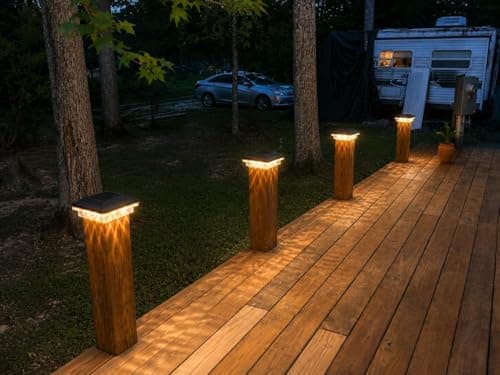 BRIMAX 8 Pack 4x4 Solar Post Cap Lights,3 Modes,Water Ripple Light Effects - Thumbnail 2
