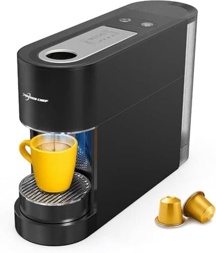 PURHUGO CHEF Espresso Machine Coffee Makers, Compatible with Nespresso Original Pods, One-Touch with Illuminated Brew Zone, 20 Bar Pump, 33.8oz Removable Tank, Compact Design, CM-C07-A - Image 1