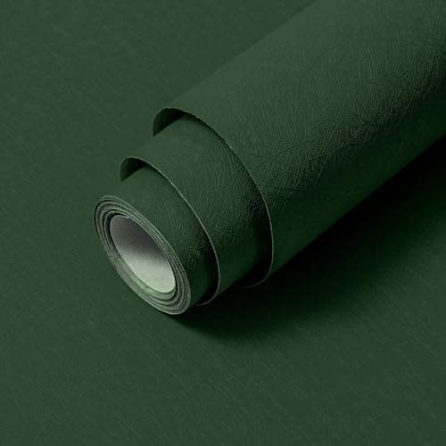 Abyssaly 23.6" X 196.8" Dark Green Peel and Stick Wallpaper Removable Silk Texture Contact Paper Self Adhesive Vintage Embossed Stick on Wallpaper Home Decorativon for Wall Shelf Liner Paper