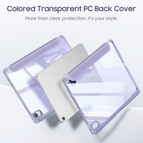 Fintie Hybrid Slim Case for iPad Air 11-inch M4/M3/M2 (2026/2025/2024), iPad Air 5th/4th Generation (2022/2020) 10.9 Inch - Shockproof Cover with Clear Back Shell & Pencil Holder, Lilac Purple - Thumbnail 4
