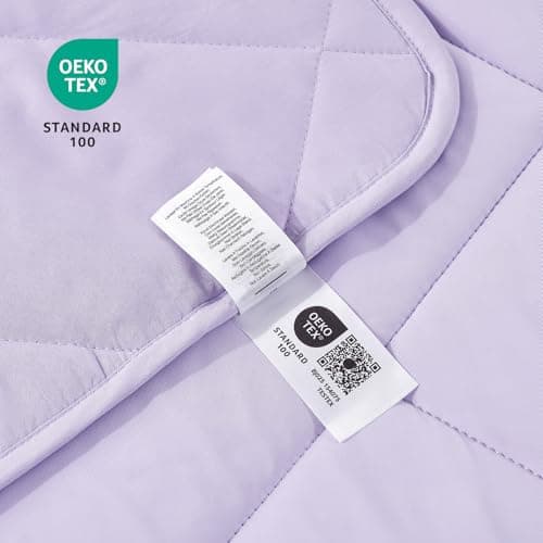 Cozy Bliss Cooling Throw Blanket for Hot Sleepers 50"x70", Q-Max 0.4 Cooling Comfort, Cold Blankets for Night Sweats Sleeping, Ultra-Cool Lightweight Breathable Summer Blanket for Couch Bed, Purple - Thumbnail 6