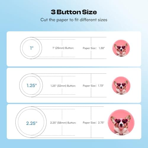 Caydo Button Maker Machine Multiple Sizes, 1+1.25+2.25 Inch Pin Maker Machine Kit, 3 in 1 Button Press Machine Making Kit with Maker Supplies for Fridge Magnet Keychain Bottle Opener DIY Crafts - Thumbnail 4