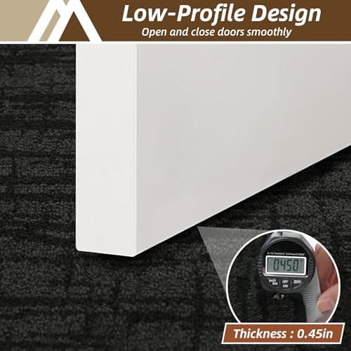 COSY HOMEER Door Mat 20" x 48" Non-Slip Washable Entryway Rug,Dirt Trapper Door Mat Indoor Entrance,Stain Resistant Absorbent Welcome Mats for Front Back Doormats and Wet Shoes,Black - Thumbnail 5