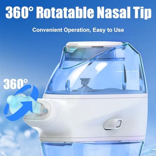Nasal Irrigation System - Saline Nasal Rinse Kit with 1 Nose Cleaner and 35 Salt Pods，Nasal Washer for Congestion & Sinus Care（Blue） - Thumbnail 5