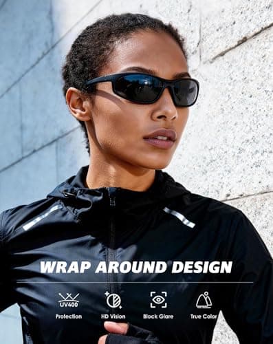 KALIYADI Mens-Sunglasses Polarized Sunglasses-Men Sports: Sport Sun Glasses for Running Cycling Fishing with UV Protection - Thumbnail 6