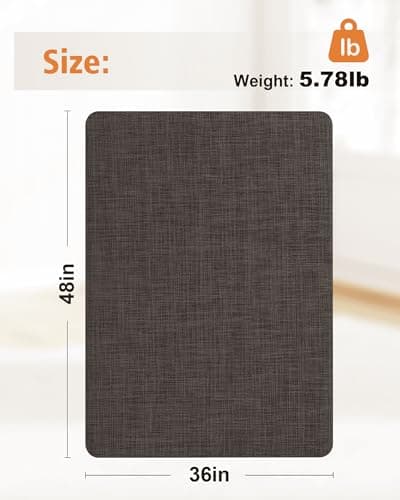 Carvapet Office Chair Mat for Hardwood Floor, 36x48 Inch Heavy Duty Floor Protector, Non Slip Desk Chair Mat for Rolling Computer Gaming Chairs, Easy to Clean Dark Brown - Thumbnail 3