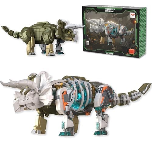 Brixelion Dinosaur Toy Building Sets, Mechanical Dino Buildings Blocks Set for Boys Girls 12+Teens Adults, Creative Model Kits Home Room Office Decor Birthday, Triceratops 1180PCS
