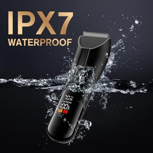 Spacekey Electric Body Hair Trimmer - IPX7 Waterproof Ball Trimmer for Men with LED Light, Wet/Dry Groomer, USB-C Rechargeable, Travel Bag Included - Men's Pubic, Groin and Body Shave - Thumbnail 5