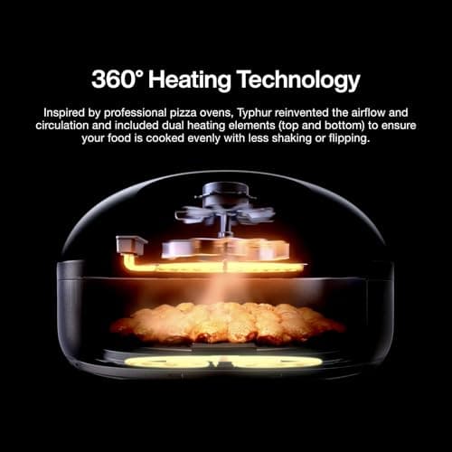 Typhur Dome 2 AI Smart Air Fryer, 15-in-1 Large Flat Airfryer with Top & Bottom Heating, Self-Cleaning Digital Fryer, PFAS-Free Ceramic Basket, Fits a 12" Pizza or Steaks, Whisper-Quiet, 120V - Thumbnail 2