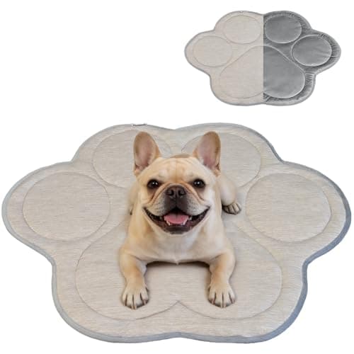 BECROWM Dog Cooling Mat Self Coolings Foldable Cooling Pad for Dog in Summer Coolings Mat for Dogs and Cats Machine Washable (Dog Paw, Medium-26 L x 23" W) - Image 1