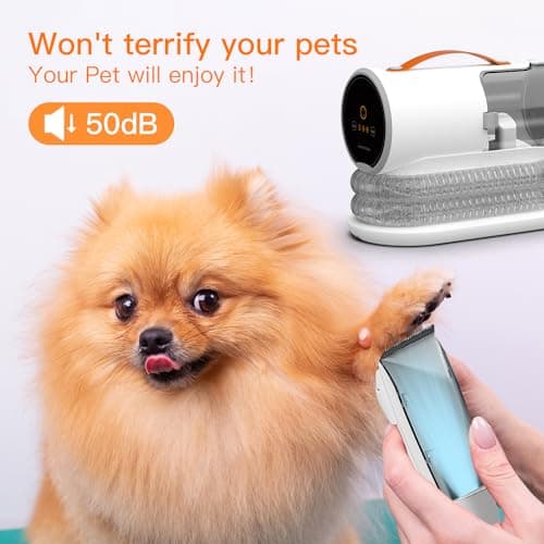 AIRROBO Dog Grooming Vacuum Kit,12000Pa Strong Pet Vacuum for Shedding,Grooming Hai,Quiet,PG100,2L Large Capacity - Thumbnail 4