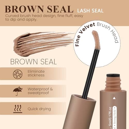 Lash Cluster Glue Lash Bond and Seal (Brown-10ML) - Thumbnail 4