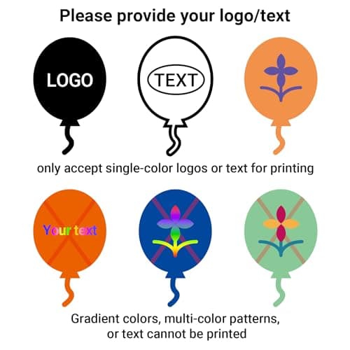12 Inch 2.3g Customized Advertising Balloons - Personalized Monochrome Logo and Text - Perfect for Birthday Parties, Weddings, and Company Celebrations (500) - Thumbnail 5