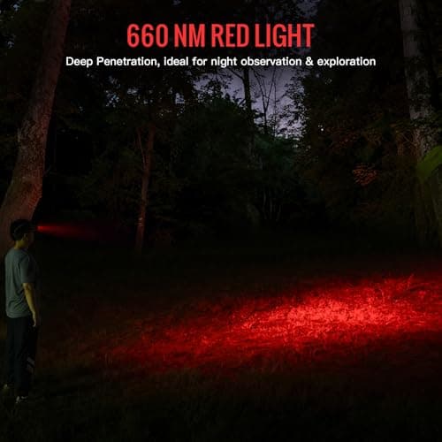Sofirn HS43 Headlamp with Red Light, 3200 Lumen Rechargeable LED Headlamp Waterproof With Magnetic Base for Adults, Perfect for Camping, Hiking, Hunting, Long Battery Life, Adjustable Rotary Switch - Thumbnail 3