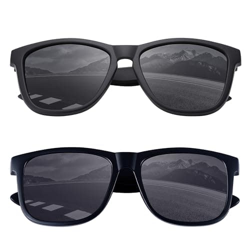 KesaPlan Classic Polarized Sunglasses Womens Mens, Trendy Retro Womens Sunglasses Men Driving Sun Glasses UV Protection（Matte Black） - Image 1