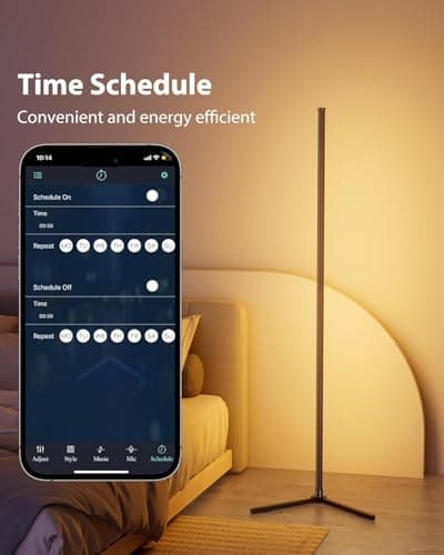 boostool 2 Pack Corner Floor Lamp, 65" RGB LED Corner Lamp, Color Changing Ambient Lighting with Music Sync - App and Remote Control LED Lamp for Bedroom, Living Room, Gaming Room - Thumbnail 6