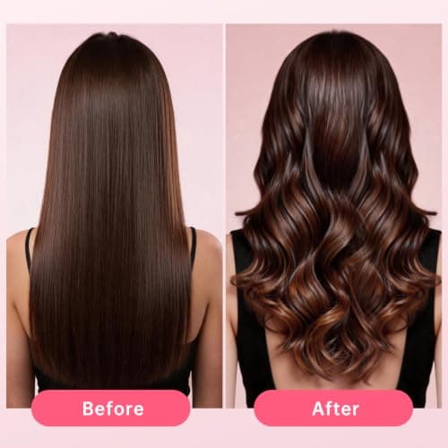 Hahahope Professional 1 1/2 Inch Curling Iron with Clamp - Large Barrel Curling Wand for Long Hair, Global Voltage, 7 Adjustable Heat Settings, Lightweight Design - Thumbnail 3