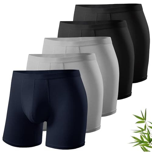 MEETYOO Men's Underwear Boxer Briefs Pack, Moisture-Wicking Underwear for Men Breathable No Ride Up Boxers - Image 1