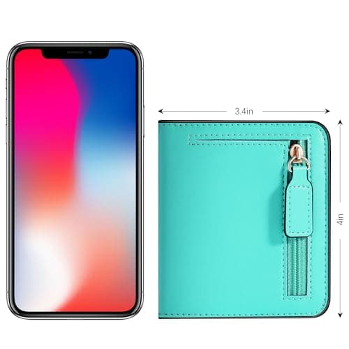 Toughergun Women’s Small Slim Leather Wallet with RFID Protection, Compact Bifold Mini Purse with Clear ID Window - Thumbnail 3