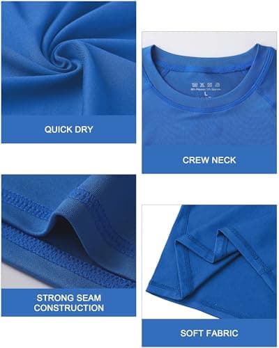 Roadbox Compression Shirt Short Sleeve - Boys Girls Youth Kids Compression Undershirt Athletic Sports T-Shirt for Football Baseball Basketball - Thumbnail 5