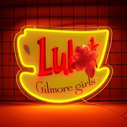 Pugna Luke's Coffee Neon Signs for Wall Decor Dimmable Neon Lights for Bedroom Led Signs Suitable for Dormitory Man Cave Christmas Gift 15.7 x 12.9IN-USB Powered-Acrylic