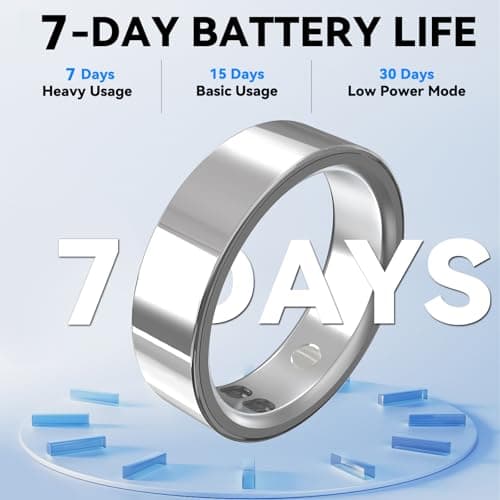 Smart Rings for Women Men,Sleep Tracking Wearable,Fitness Tracker Ring with Step/Heart Rate/Blood Oxygen/Distance/Calorie,Clock Vibration,No Subscription Fee,5ATM Waterproof, iOS&Android(Rose Gold10) - Thumbnail 5