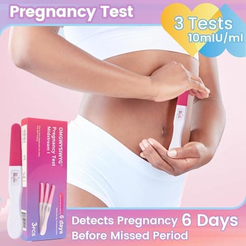 OMGWYSIWYG Pregnancy Test Early Detection HCG Tests,6 Days Before Missed Period,High Sensitivity 10 MIU/ml,Over 99% Accurate and Reliable Results for Women Fertility at Home - 3 Packs - Thumbnail 2