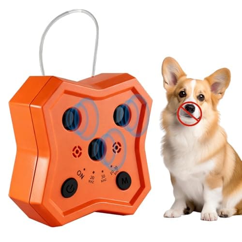 Anti Barking Device for Dogs: Ultrasonic Dog Bark Deterrent Devices with 3 Training Modes 50 FT | Dog Barking Silencer Bark Box for Indoor Outdoor | Stop Barking Control Device for Dogs (Orange)
