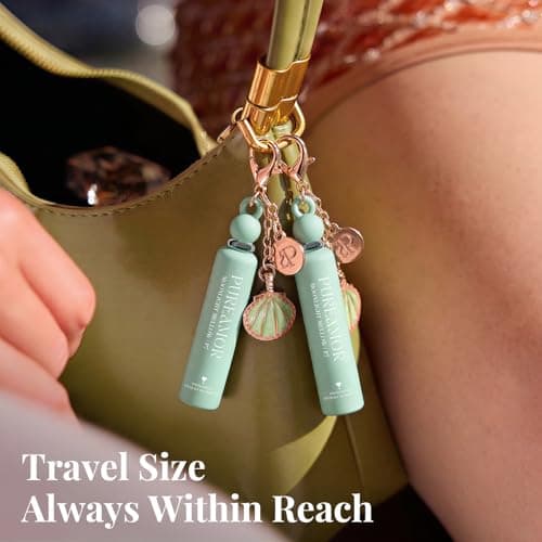 PUREAMOR Pheromone Perfume for Women, Moonlight Mellow 2-Pack Keychain Perfume – Sweet Gourmand Scent with Neroli, Orange Blossom & Marshmallow, Long Lasting Extrait de Parfum, 0.07 oz / 2 ml Each - Thumbnail 2