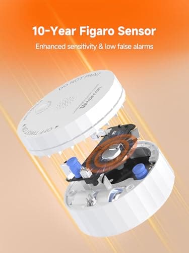HEIMAN Smart Carbon Monoxide Detector, Wi-Fi Nano CO Alarm, UL 2034 4th Certified, Real-Time App Notifications, Battery Powered, Test-Reset Button, 10-Year Figaro Sensor, Portable for Trave - Thumbnail 4