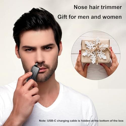 IMPORX Nose Hair Trimmer for Men and Women Rechargeable Professional Hair Removal Portable Travel Trimmer Stocking Stuffers for Men Gifts Idea Waterproof for Washable (1 Pack) - Thumbnail 6