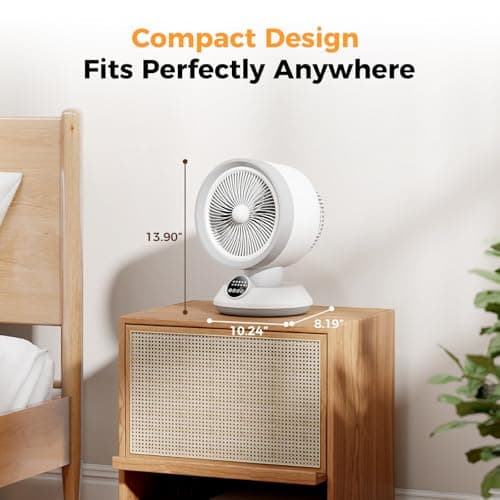 EXNOS 2 in 1 Fan Heater Combo, 1500W, Remote & Tip-Over Protection - Thumbnail 5
