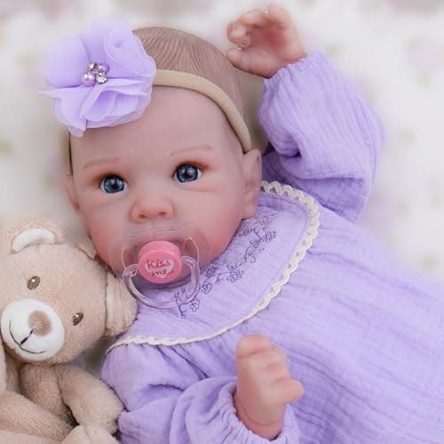 Milidool Lifelike Reborn Baby Dolls- 20Inch Cute Soft Vinyl Realistic Baby Doll Poseable Real Life Baby Dolls with Complete Accessories for 3+ Years Old Gifts - Thumbnail 4