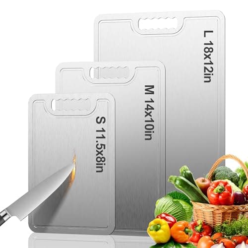 Titanium Cutting Board,100% Pure Titanium Cutting Boards for Kitchen, 2025 New Double Sided Food-Grade Chopping Board for Cutting Meat Vegetable Fruit-Small(11.5x8in) - Image 1