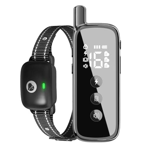Heaflex Dog Shock Collar - 2600FT Rechargeable Waterproof Dog Training Collar with Remote with Beep, Vibration(1-16), Safe Shock(1-16) e Collar for 5-120lbs Small Medium Large Dogs (Black) - Image 1