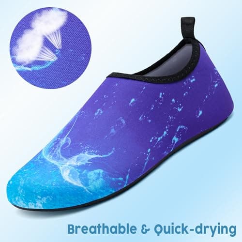 Metog Unisex Water Shoes Quick-Drying Beach Aqua Shoes for Women Men Blue Whale 7.5-8.5 W/ 6.5-7.5 M US - Thumbnail 3