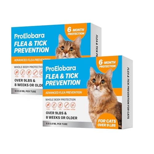 Topical Flea and Tick for Large Cats: Waterproof Topical Cat Flea and Tick – Fast-Acting & Long-Lasting at Home Control for Cats Over 9 lbs and 8 Weeks or Older – 12-Dose Supply