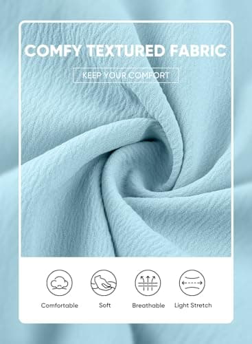 JMIERR Men 2 Piece Outfit Short Sleeve Button Down Shirt Casual Beach Pant Sets Resort Wear with Pocket, 2XL, Blue - Thumbnail 4