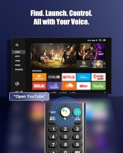 Universal Voice Replacement Remote Control for Sony Bravia TVs, Compatible with All Sony 4K UHD LED LCD HD Smart TVs, 2-Year Warranty - Thumbnail 4