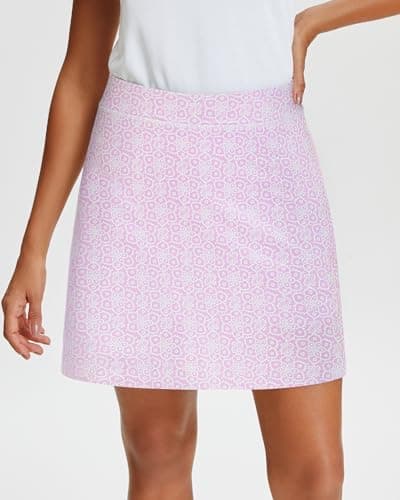 Stelle Women's Athletic Skorts 17" Golf Skirts Inner Shorts Tennis Skort with 2 Pockets Running Sports Pickleball Skirt(Paisley Bloom Print,XL) - Thumbnail 2